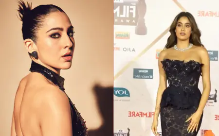 Filmfare Awards 2024: Sara Ali Khan & Janhvi Kapoor Sizzle In Matching Black Ensembles