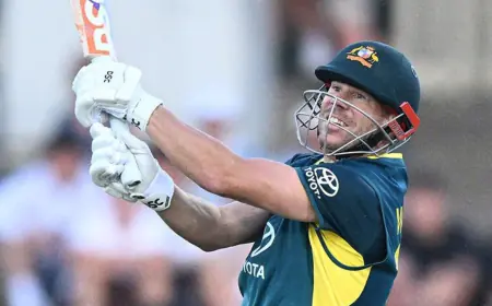David Warner's Explosive Fifty Shakes Windies In Thrilling 415-Run Milestone Showdown