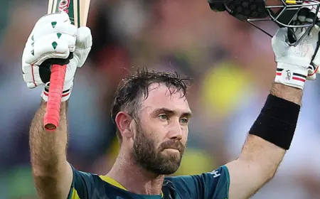 Glenn Maxwell Equals Sharma's Feat With Fifth T20I Century In Impressive Display Of Batting Prowess