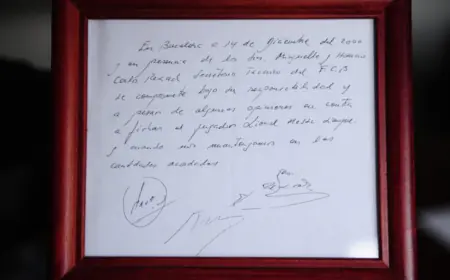 Lionel Messi's First Barcelona Contract Napkin Sold For More Than 750,000 Pounds